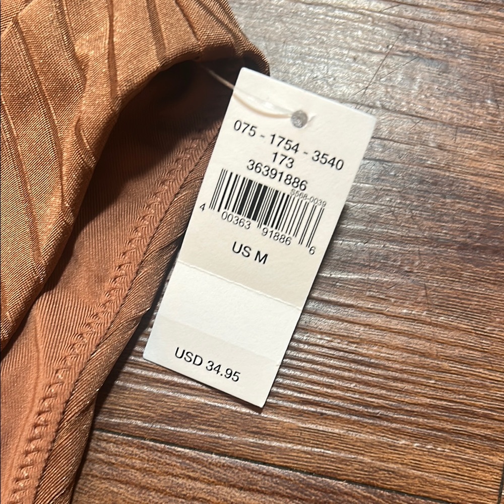 Aerie Brown Ribbed Cheeky Bikini Bottom - Picture 2 of 4
